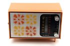 E412v Zenith Vintage Am Fm Radio Orange Flowers Sounds Good Clean