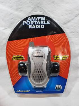 Electro Brand 089081008440 Am Fm Portable Radio Model 844 Speaker Headphones New Old Stock Electro Brand 089081008440 Am Fm Portable Radio Model 844 Speaker Headphones New Old Stock