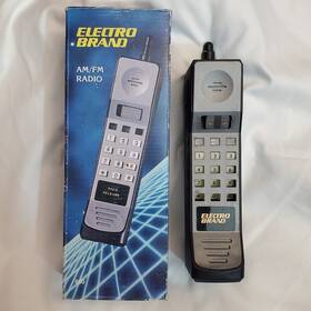 Electro Brand 089081008501 Vintage 80s Am Fm Radio 850 Cellular Phone Novelty Works Defects