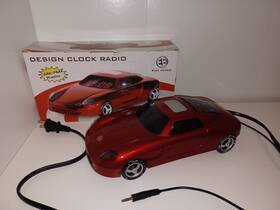 4604rgb Electro Brand 089081146043 Am/fm Aux Alarm Design Clock Radio Sports Car Shaped