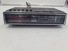 4435-tv Electro Brand Vintage Am/fm Alarm Clock Radio Tv Sound Model Tested