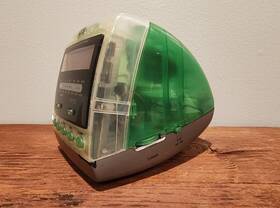 4490 Electro Brand Vintage Am/fm Alarm Clock Radio. 90s Transparent Plastic