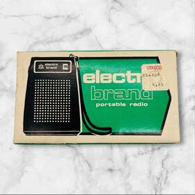 Eb631 Electro Brand Vintage I Portable Am Radio Five Rams Battery Sealed Rare
