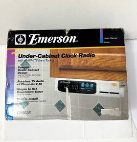Ck5935 Emerson Under-cabinet Clock Radio - Am Fm Tv Band Model Ck5935 Emerson Under-cabinet Clock Radio - Am Fm Tv Band Model