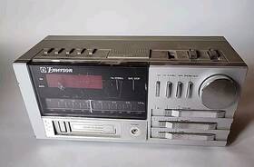 Mm781 Emerson Vintage Cassette Am/fm Clock Radio Phono/aux Input