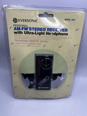 4010 Eversonic Fm Stereo Receiver With Ultra-light Headphone Model New