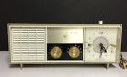 F-219 Philco Vtg Plastic Electric Lighted Alarm Clock Radio It Works