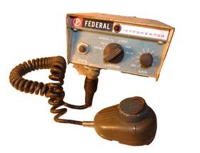 Pa-20a Federal Interceptor Radio Vintage With Shure Cm16 L Mic