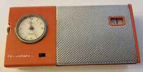 3102 Ferguson Rare And Working 1962 U.k. Model Transistor Am Radio With Clock