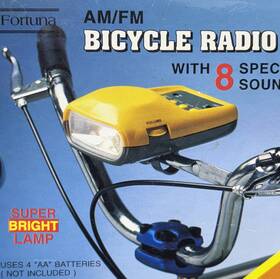 Sw-1382 Fortuna New Vtg Bicycle Am/fm Radio Torch Yellow 8 Sound Effects Light 90s