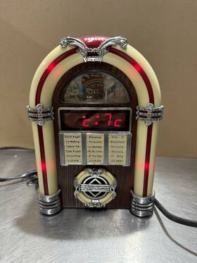 9891 Funatik Stunning Vintage 1999 Juke Box Radio Model Tested Works