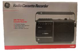 3-5264 Ge Am/fm Radio Cassette Recorder Built In Microphone 6 Button Tape Oper