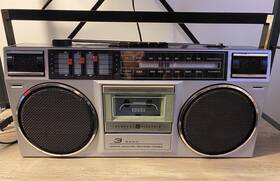 3-545b Ge Working Vintage General Electric Am/fm Cassette Recorder Radio Model