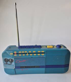3-5606tla Ge Vintage General Electric Onestep 1980s Boom Box Teal Am Fm Radio Cassette