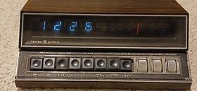 Y1938 Ge 4390b Vintage Digital Clock Radio General Electric C4390 Nixie Tube Readouts