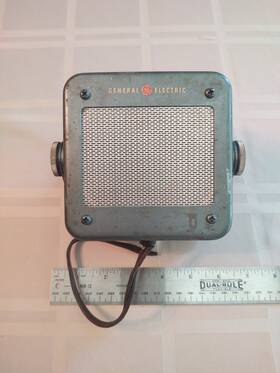 4ez1a1 Ge General Electric 2-way Fm Mobile Radio Metal Speaker Vintage