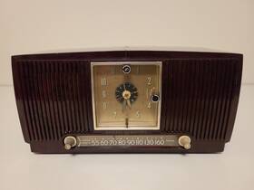 546ph Ge Vintage 1954 General Electric Radio Alarm Clock Model Tube
