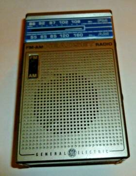 7-1150b Ge 7-1150 Vintage Am Fm Headset Radio Tested