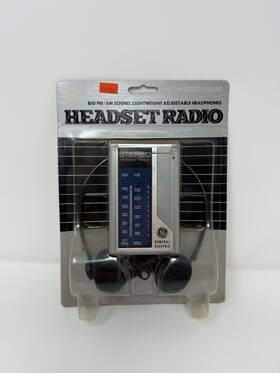 7-1625s Ge Vintage General Electric Am/fm Stereo Headset Radio Adjustable