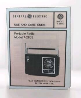 7-2855 Ge Vtg General Electric Am/fm Radio Model Use And Care Guide