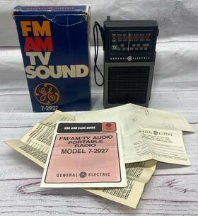 7-2927 Ge General Electric Am/fm/tv Radio Complete In Original Box With Manual
