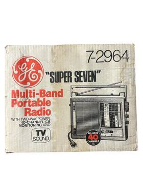 7-2964 Ge Vintage Inch Super Seven Multi-band Portable Radio Open Box Brand New 7-2964 Ge Vintage Inch Super Seven Multi-band Portable Radio Open Box Brand New