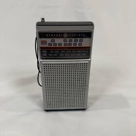 7-2992aa Ge Vintage General Electric Portable Am Fm Radio Tv Sound Model Tested