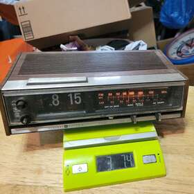 7-4321b Ge Vtg General Electric Retro Flip Clock Alarm Am/fm Radio Parts/repair