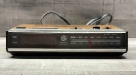 7-4624b Ge 7-4623b Vtg Woodgrain 80s Model Electronic Digital Alarm Clock Radio -works