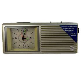 7-4557b Ge 74557e Vintage Electric Quartz Analog Am/fm Clock Radio Model Tested