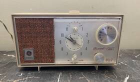 C-1436-b-fully Ge C-1436-b Vintage General Electric Beige Clock Radio Model Tested
