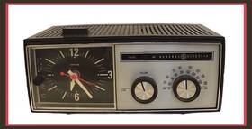 C4506f-walnut Ge C4506f Vtg General Electric Clock Am/fm Radio Model Grain-as Is Parts/rep
