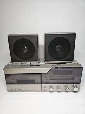 Ea7-4960b Ge General Electric Stereo Cassette Clock Radio Vintage Model 7-4960b Tested And Work