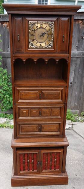 G502 Ge Vintage General Electric Stereo Console Grandfather Clock Model Player
