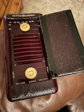 Jb-410 Ge Cordless Radio Antique Camera Type Carryout See Below
