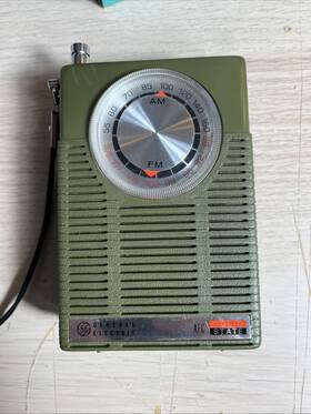 Ge P-1792 General Electric Afc Solid State Am/fm Transistor Radio Tested Works