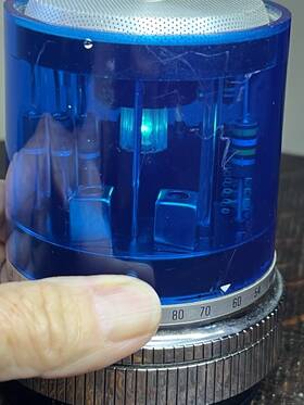 P2760a Ge Vintage Blue Max Inch Police Light Radio Translucent Lucite Case