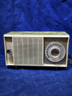 T-127 Ge Vintage 1959 General Electric Am Tube Radio Mid-century Modern