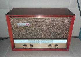 T-150b Ge General Electric Musaphonic Model Wood Art Deco Am Fm Tube Radio