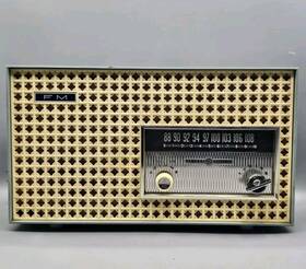 T-185a Ge Vintage 1960 General Electric Musaphonic 6-tube Blue Fm Radio - Working
