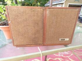 T1025a Ge Vintage General Electric Am/fm Folding Speaker Static Radio. Model Works