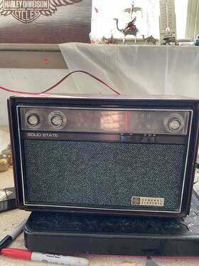 T1280b Ge Mid Century Modern 1960s General Electric Solid State Radio Tested