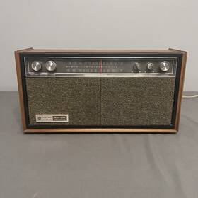 T1290b Ge Vtg General Electric Musaphonic Am/fm Radio Walnut 16.5x5.25x9 Inch T1290b Ge Vtg General Electric Musaphonic Am/fm Radio Walnut 16.5x5.25x9 Inch