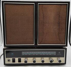 T2020a Ge Rare Vintage General Electric Model Am/fm Stereo Radio And Speakers