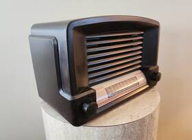 Yrb-79-2 Ge Vintage General Electric Brown Bakelite Tube Radio Works Model