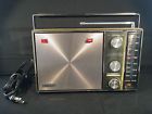 Gen-1399a Montgomery Ward Vintage Alrline Band Radio Green Leather Case Nice