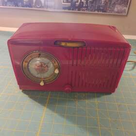 517-f General Electric 1950s Vtg Tube Radio Alarm Clock Model Parts Repair Ham