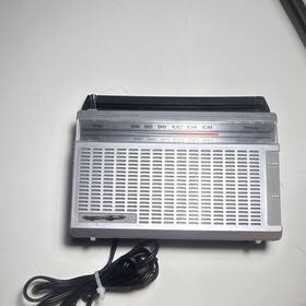 7-2501a General Electric Fm/am Radio Portable Silver Black Two Way Power