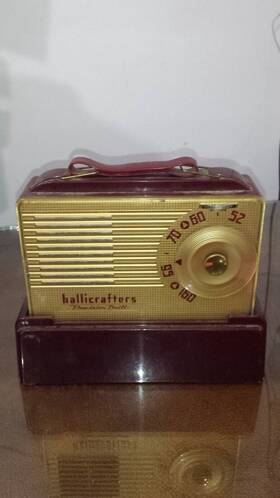 Tw-55 General Electric Very Rare 1955 Hallicrafters Four Tube Portable Radio Made Braun Germany