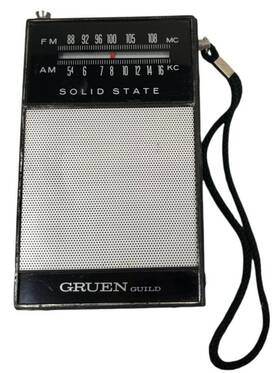 34414464 Gruen Vintage Guild Am/fm Pocket Radio Solid State Portable 3441464